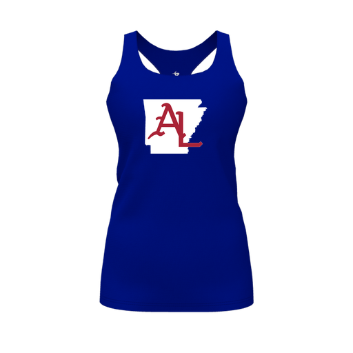 [FT0TRBRY-FYS-LOGO2] Decker Racerback Tank Top (Female Youth S, Royal, Logo 2)