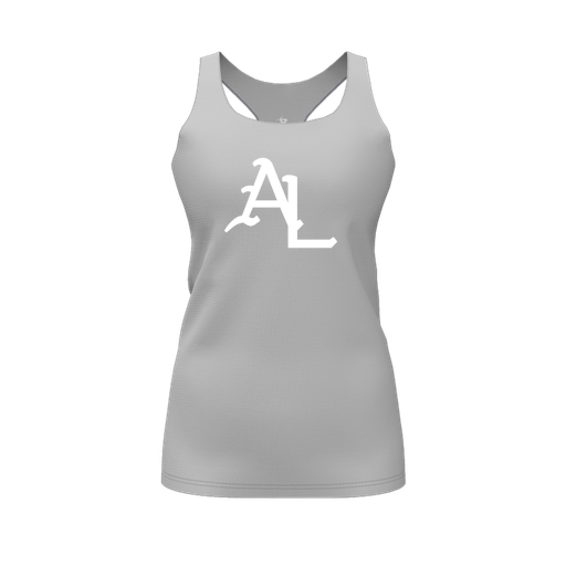 [FT0TRBGY-FYS-LOGO1] Decker Racerback Tank Top (Female Youth S, Gray, Logo 1)