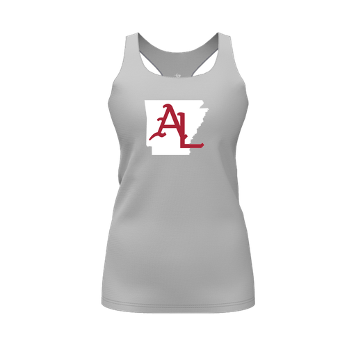 [FT0TRBGY-FYS-LOGO2] Decker Racerback Tank Top (Female Youth S, Gray, Logo 2)