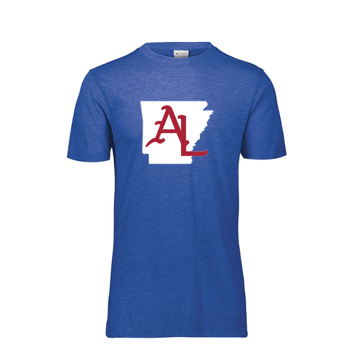 [FTSCUBRY-YS-LOGO2] Decker Youth Tri-Blend T-Shirt - Short Sleeve (Youth S, Royal, Logo 2)