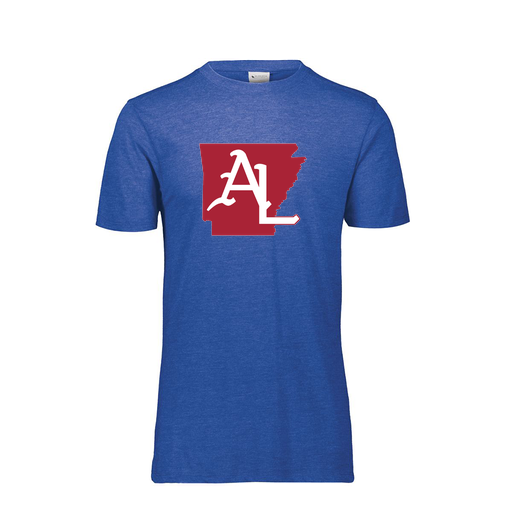 [FTSCUBRY-YS-LOGO3] Decker Youth Tri-Blend T-Shirt - Short Sleeve (Youth S, Royal, Logo 3)
