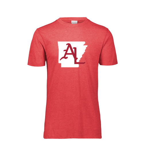 [FTSCUBRD-YS-LOGO2] Decker Youth Tri-Blend T-Shirt - Short Sleeve (Youth S, Red, Logo 2)