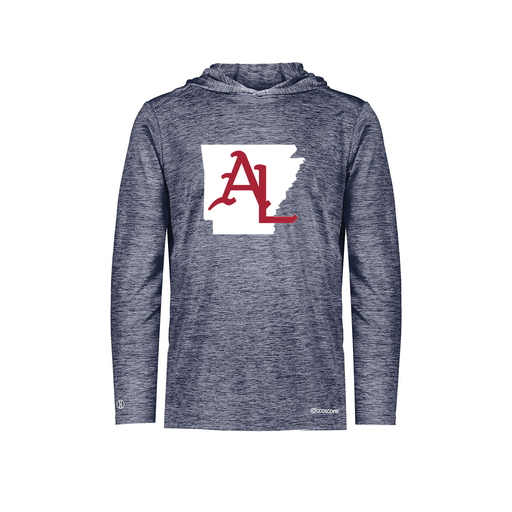 [FOLHCGNV-AS-LOGO2] Decker Men's Charge Hoodie (Adult S, Navy, Logo 2)
