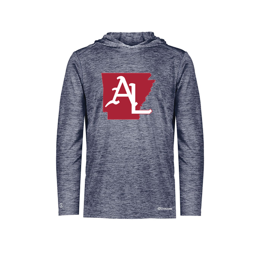 [FOLHCGNV-AS-LOGO3] Decker Men's Charge Hoodie (Adult S, Navy, Logo 3)
