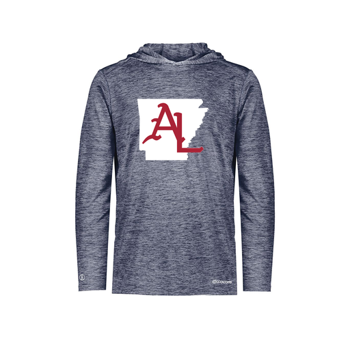 [FOLHCGNV-YS-LOGO2] Decker Youth Charge Hoodie (Youth S, Navy, Logo 2)