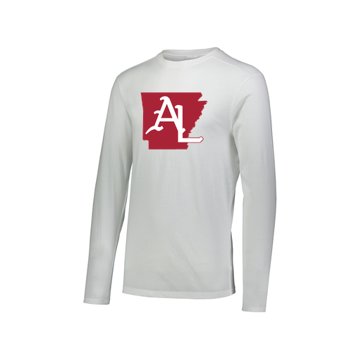 [FTLCUBWH-AXS-LOGO3] Decker Men's Tri-Blend T-Shirt - Long Sleeve (Adult XS, White, Logo 3)