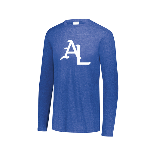 [FTLCUBRY-AXS-LOGO1] Decker Men's Tri-Blend T-Shirt - Long Sleeve (Adult XS, Royal, Logo 1)
