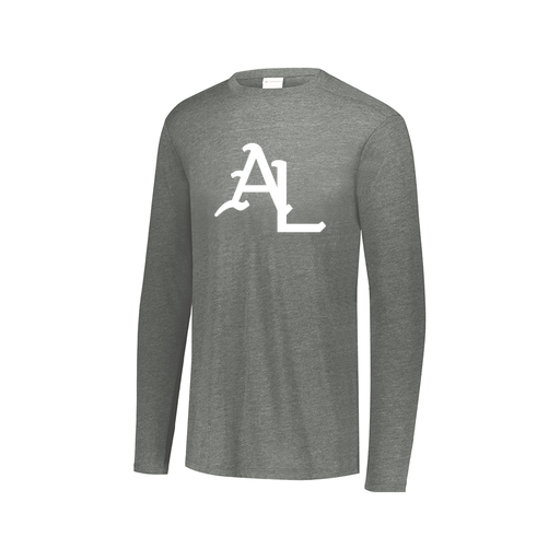 [FTLCUBGY-AXS-LOGO1] Decker Men's Tri-Blend T-Shirt - Long Sleeve (Adult XS, Gray, Logo 1)