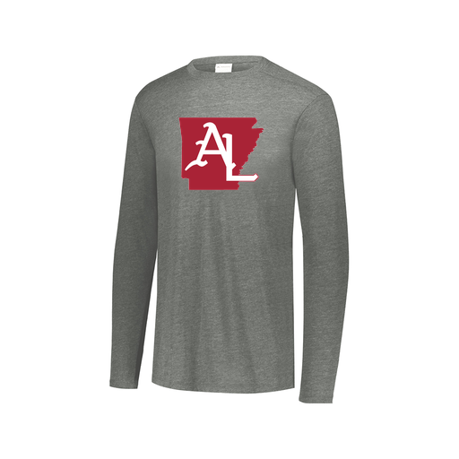 [FTLCUBGY-AXS-LOGO3] Decker Men's Tri-Blend T-Shirt - Long Sleeve (Adult XS, Gray, Logo 3)