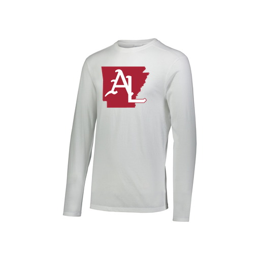 [FTLCUBWH-YS-LOGO3] Decker Youth Tri-Blend T-Shirt - Long Sleeve (Youth S, White, Logo 3)