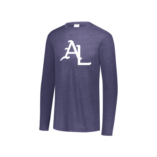 [FTLCUBNV-YS-LOGO1] Decker Youth Tri-Blend T-Shirt - Long Sleeve (Youth S, Navy, Logo 1)