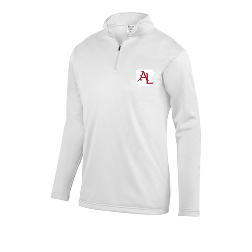 [FOLQFFWH-YS-LOGO2] Decker Youth FlexFleece 1/4 Zip (Youth S, White, Logo 2)