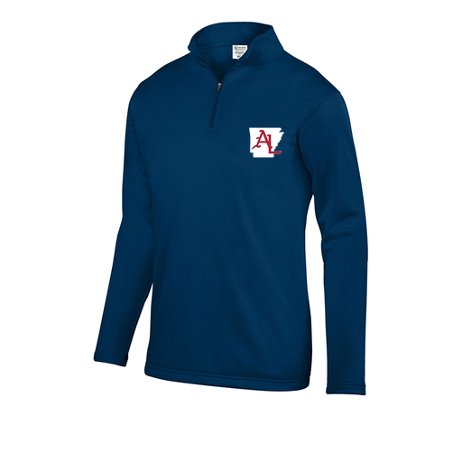 [FOLQFFNV-YS-LOGO2] Decker Youth FlexFleece 1/4 Zip (Youth S, Navy, Logo 2)