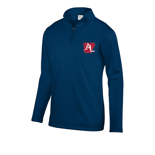 [FOLQFFNV-YS-LOGO3] Decker Youth FlexFleece 1/4 Zip (Youth S, Navy, Logo 3)