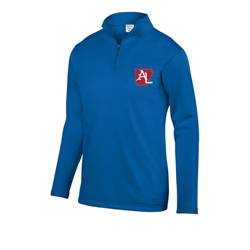 [FOLQFFRY-YS-LOGO3] Decker Youth FlexFleece 1/4 Zip (Youth S, Royal, Logo 3)