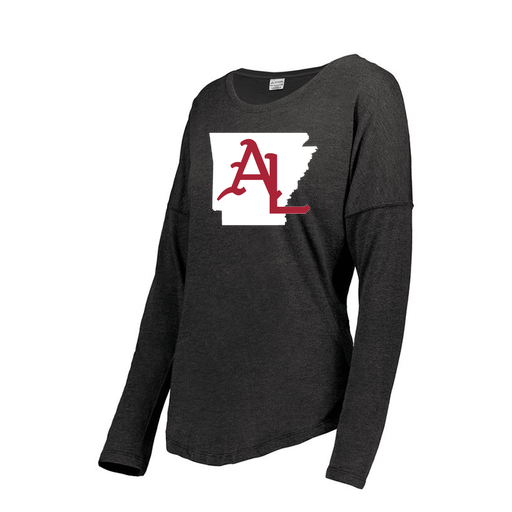 [FTLCUBBK-FAXS-LOGO2] Decker Women's Tri-Blend T-Shirt - Long Sleeve (Female Adult XS, Black, Logo 2)