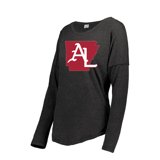 [FTLCUBBK-FAXS-LOGO3] Decker Women's Tri-Blend T-Shirt - Long Sleeve (Female Adult XS, Black, Logo 3)