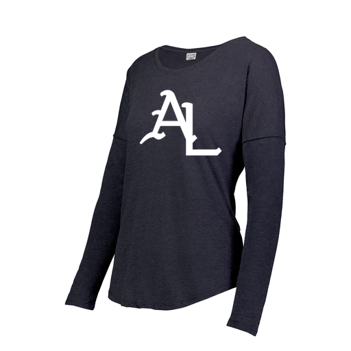 [FTLCUBNV-FAXS-LOGO1] Decker Women's Tri-Blend T-Shirt - Long Sleeve (Female Adult XS, Navy, Logo 1)