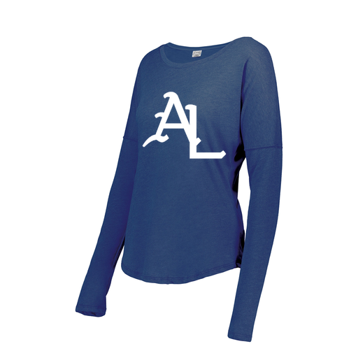 [FTLCUBRY-FAXS-LOGO1] Decker Women's Tri-Blend T-Shirt - Long Sleeve (Female Adult XS, Royal, Logo 1)