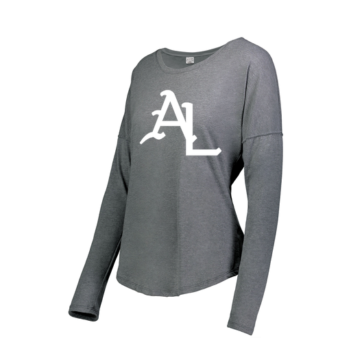 [FTLCUBGY-FAXS-LOGO1] Decker Women's Tri-Blend T-Shirt - Long Sleeve (Female Adult XS, Gray, Logo 1)