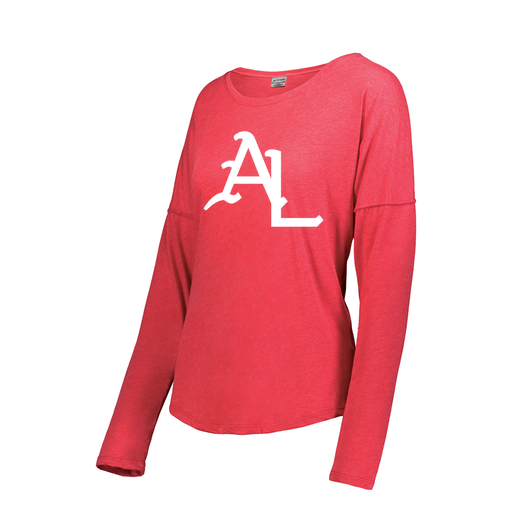 [FTLCUBRD-FAXS-LOGO1] Decker Women's Tri-Blend T-Shirt - Long Sleeve (Female Adult XS, Red, Logo 1)